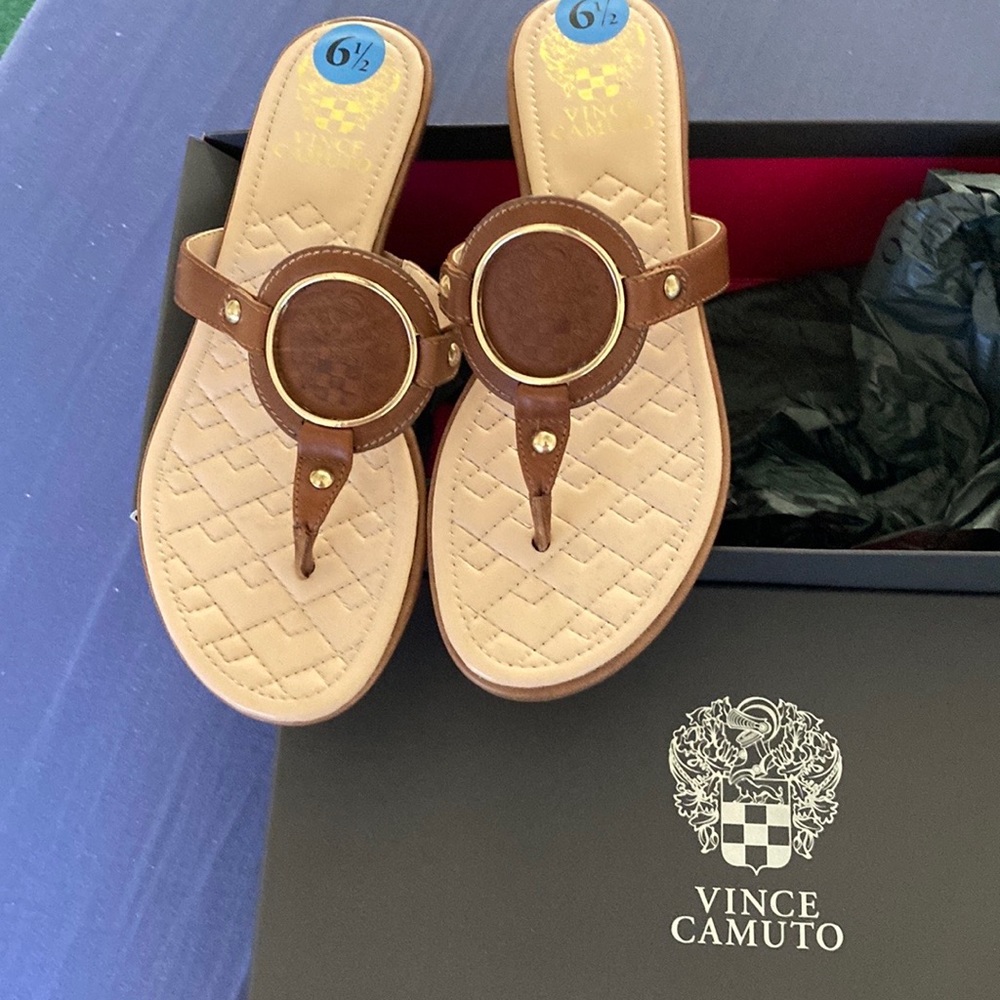 Brown flat sandals